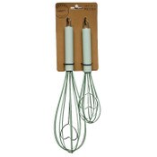 Wholesale - 2 Pack Whisk Set with Sillicone Heads and Handles C/P 48, UPC: 195010013611